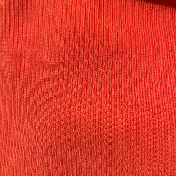 TIFFANYSLABEL ORANGE TIE UP TOP AND SKIRT SET W/ SIDE SLIT ON RIGHT SIDE - Picture 7 of 8